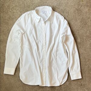 Athleta Crisp White Dress Shirt Size Large/Tall